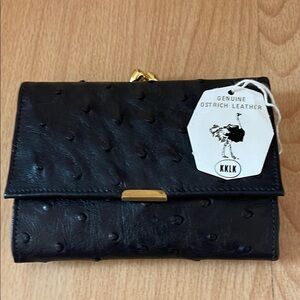 Black Ostrich Leather Women's Bag